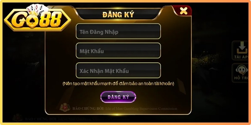 Đăng Ký Go88 - Hướng Dẫn Tạo Tài Khoản Nhanh Siêu Tốc 2 Thực hiện theo đúng các bước hướng dẫn đăng ký Go88 siêu tốc