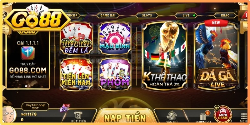 Giới Thiệu Go88 - Thiên Đường Cá Cược Đổi Thưởng Quốc Tế 2 Khám phá hệ thống sản phẩm giải trí cá cược đỉnh cao tại trang chủ