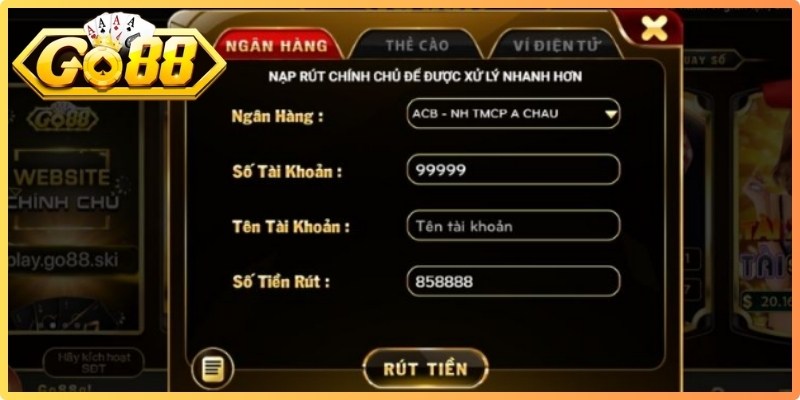 Rút tiền Go88 - Hướng Dẫn Quy Trình Giao Dịch Siêu Tốc 1 Các điều kiện bắt buộc để rút tiền Go88 thành công